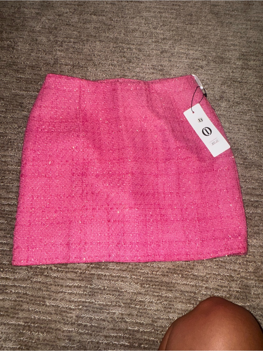 Gillia Pink Tweed Mini Skirt